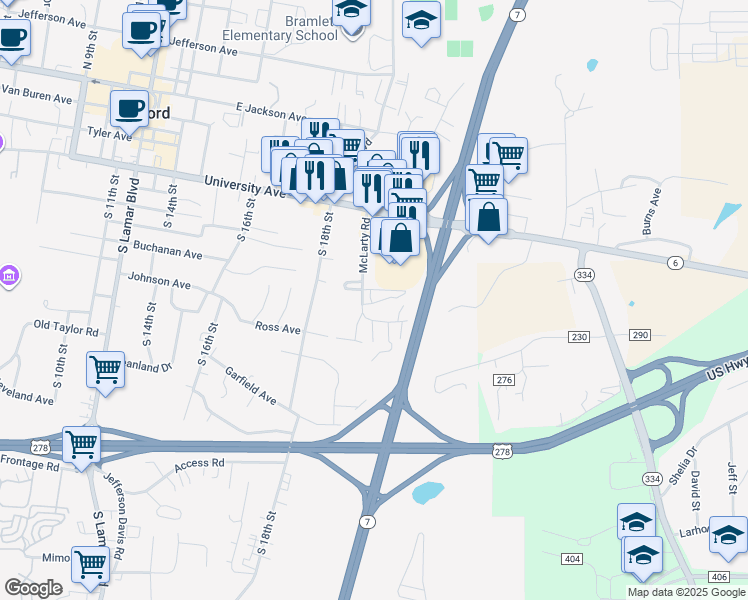 map of restaurants, bars, coffee shops, grocery stores, and more near 100 Fallsgrove Drive in Oxford