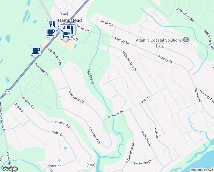 map of restaurants, bars, coffee shops, grocery stores, and more near 62 King Arthurs Court in Hampstead