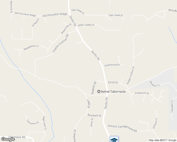 map of restaurants, bars, coffee shops, grocery stores, and more near 4149 Sardis Road in Gainesville