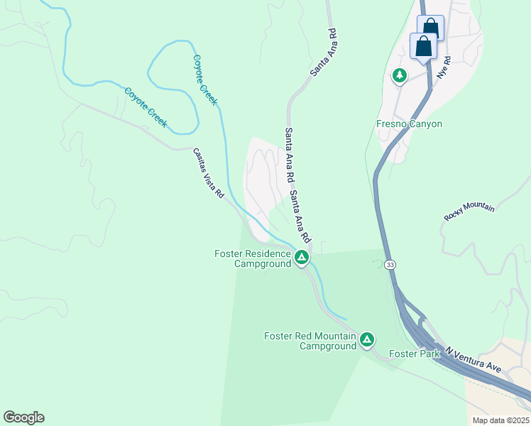 map of restaurants, bars, coffee shops, grocery stores, and more near 7900 Camp Chaffee Road in Ventura