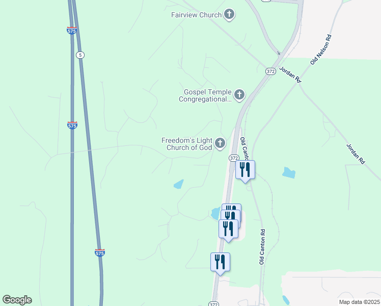 map of restaurants, bars, coffee shops, grocery stores, and more near 408 Marion Spence Road in Ball Ground