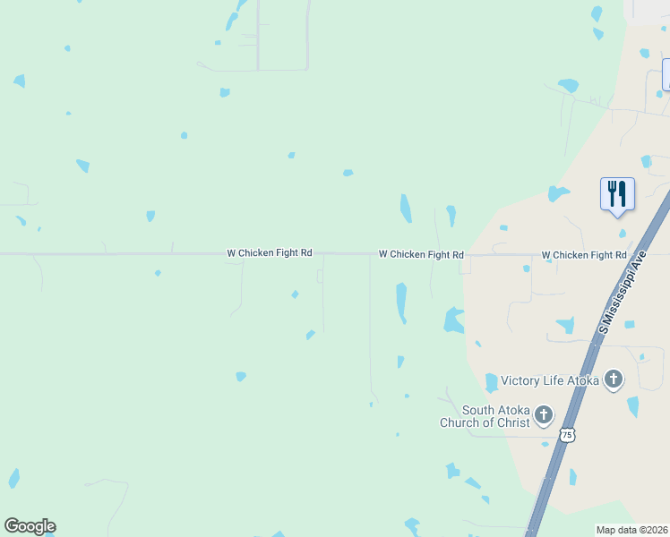 map of restaurants, bars, coffee shops, grocery stores, and more near 208 South Neighbor Lane in Atoka