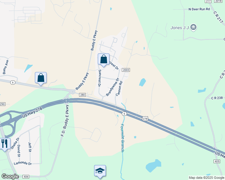 map of restaurants, bars, coffee shops, grocery stores, and more near 2015 Briarfield Cove in Oxford