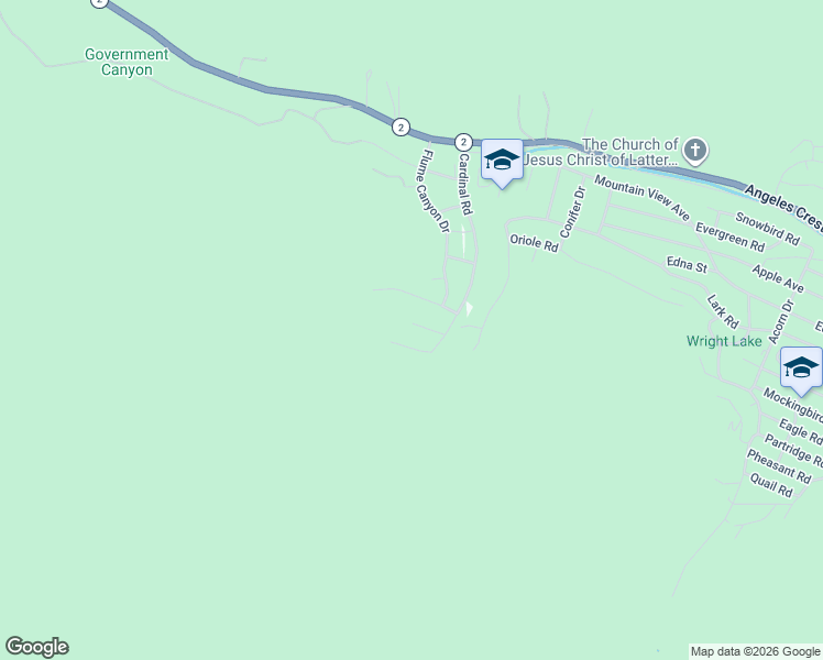 map of restaurants, bars, coffee shops, grocery stores, and more near 26704 Raven Road in Wrightwood