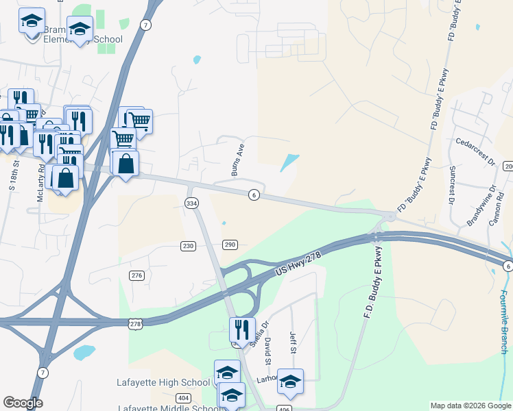 map of restaurants, bars, coffee shops, grocery stores, and more near 2330 University Avenue in Oxford
