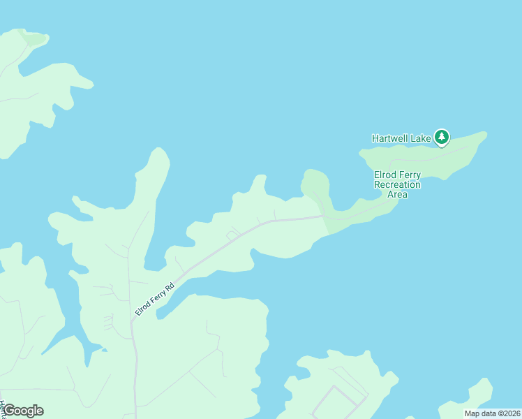 map of restaurants, bars, coffee shops, grocery stores, and more near 1145 Elrod Ferry Road in Hartwell