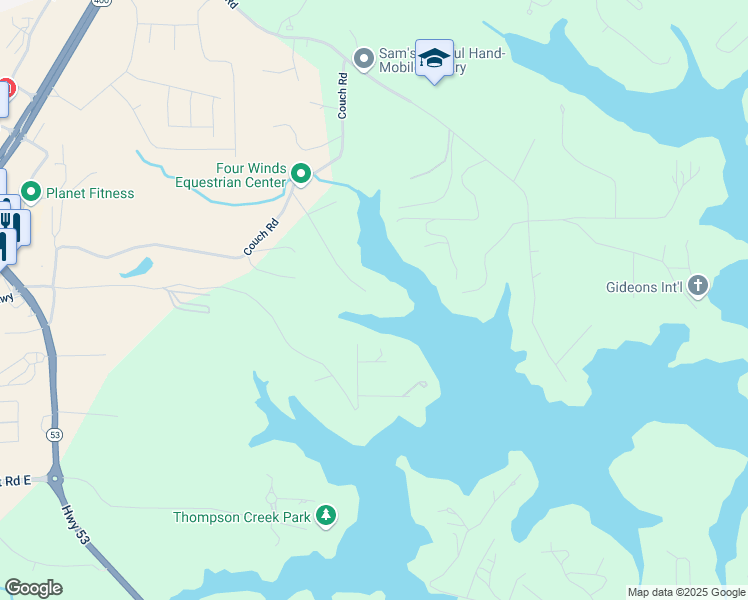 map of restaurants, bars, coffee shops, grocery stores, and more near 330 Lake Drive in Dawsonville