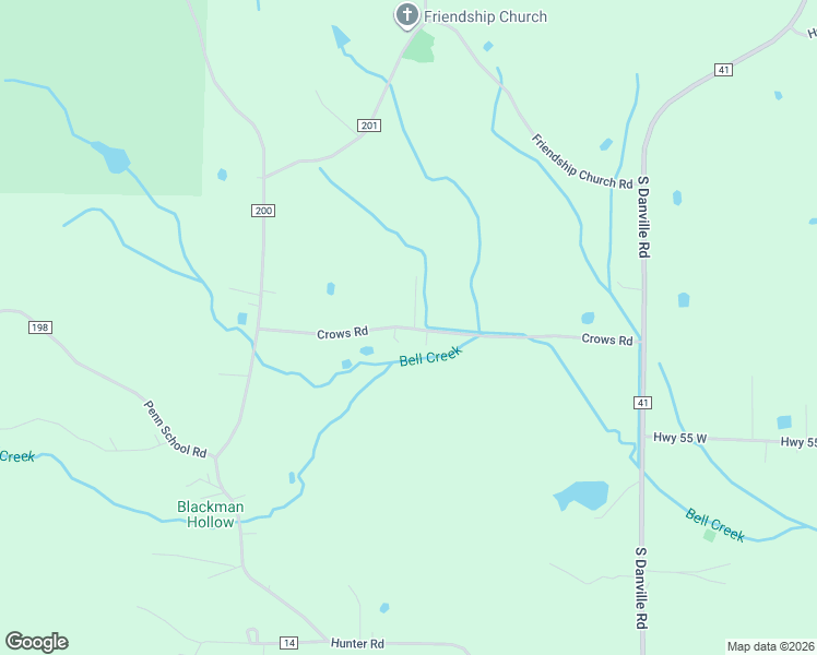 map of restaurants, bars, coffee shops, grocery stores, and more near 323 County Road 15 in Danville