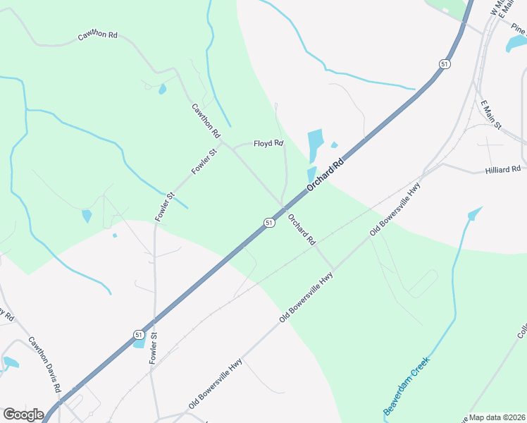 map of restaurants, bars, coffee shops, grocery stores, and more near 6581 Georgia 17 in Canon