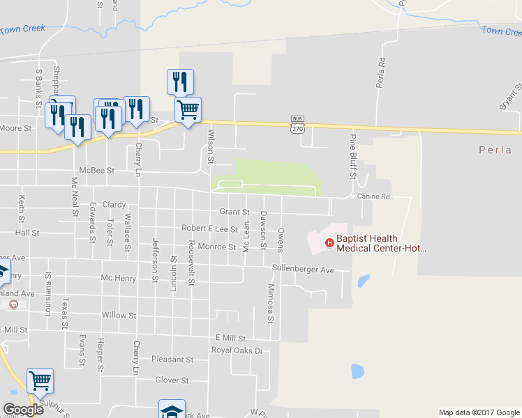 map of restaurants, bars, coffee shops, grocery stores, and more near 1928 Grant Street in Malvern