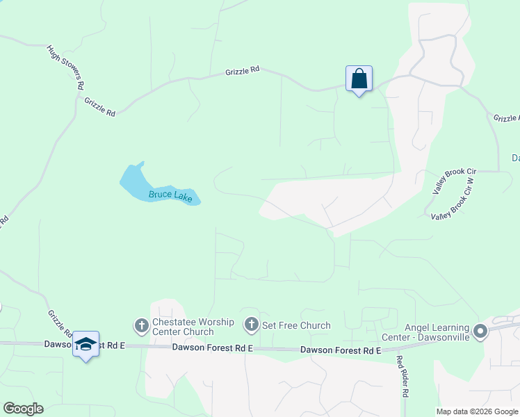 map of restaurants, bars, coffee shops, grocery stores, and more near 863 Mayapple Glen in Dawsonville