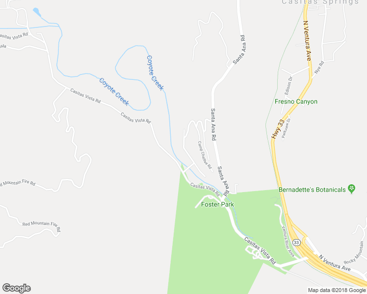 map of restaurants, bars, coffee shops, grocery stores, and more near 8053 Camp Chaffee Road in Ventura