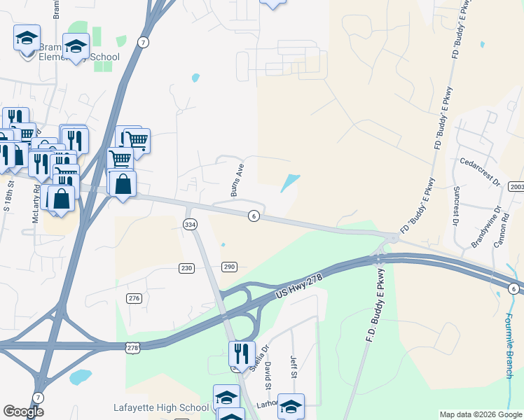 map of restaurants, bars, coffee shops, grocery stores, and more near 2330 University Avenue in Oxford