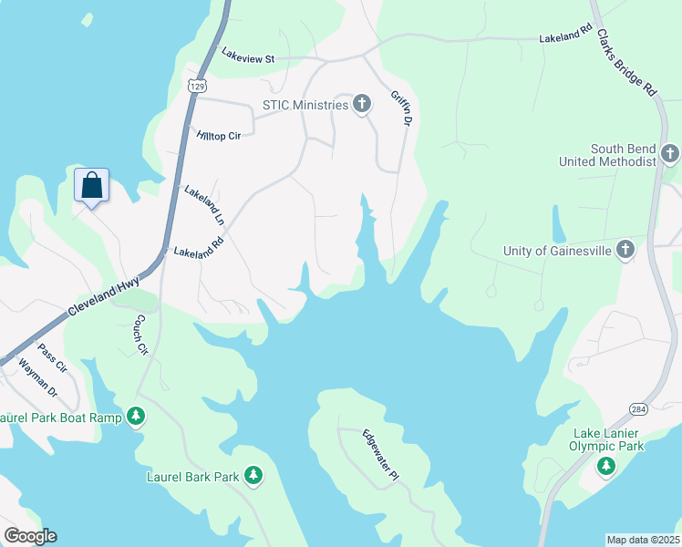 map of restaurants, bars, coffee shops, grocery stores, and more near 3383 Barry Lane in Gainesville
