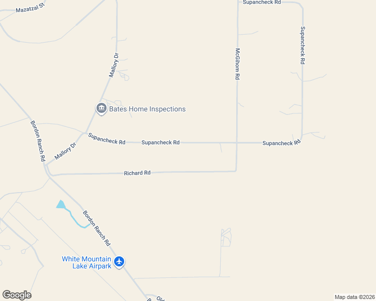 map of restaurants, bars, coffee shops, grocery stores, and more near 8745 Supancheck Road in Show Low