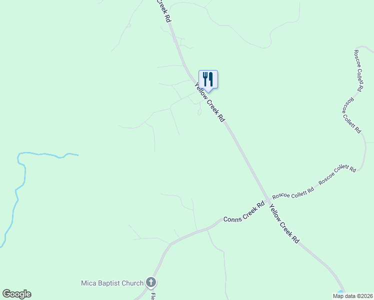 map of restaurants, bars, coffee shops, grocery stores, and more near 340 Yellow Creek Court in Ball Ground