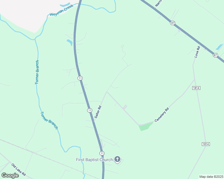 map of restaurants, bars, coffee shops, grocery stores, and more near 282 Salter Road in Riegelwood