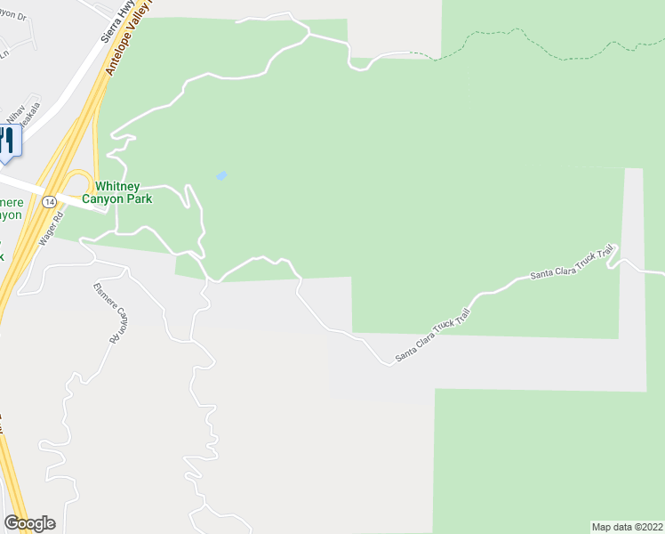 map of restaurants, bars, coffee shops, grocery stores, and more near Santa Clara Truck Trail in Santa Clarita