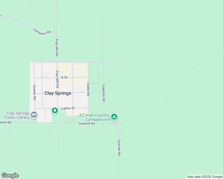 map of restaurants, bars, coffee shops, grocery stores, and more near 2137 Graphite Road in Clay Springs
