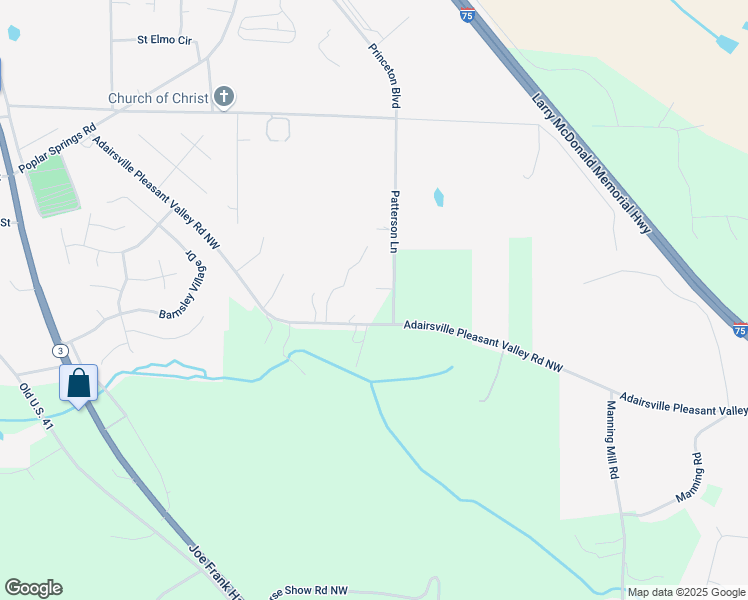 map of restaurants, bars, coffee shops, grocery stores, and more near 1054 Adairsville Pleasant Valley Road Northwest in Adairsville