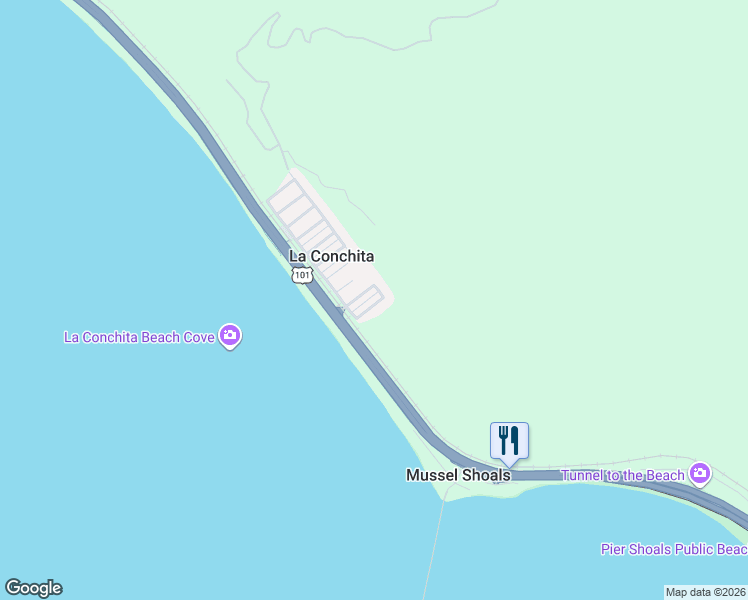 map of restaurants, bars, coffee shops, grocery stores, and more near 6779 Ojai Avenue in Ventura