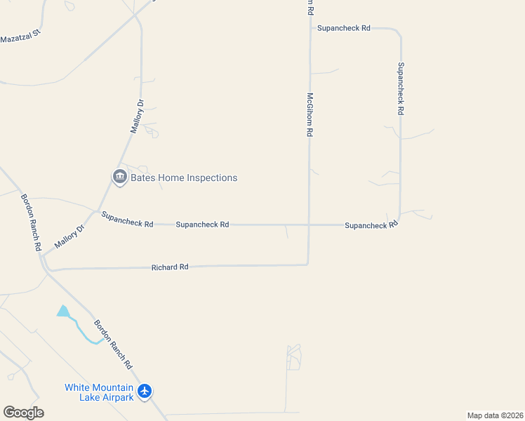 map of restaurants, bars, coffee shops, grocery stores, and more near 8763 Supancheck Road in Show Low