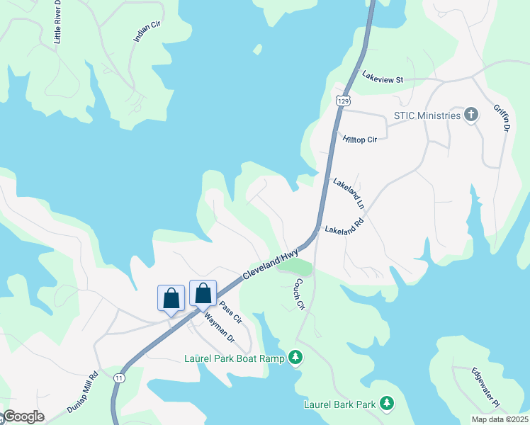 map of restaurants, bars, coffee shops, grocery stores, and more near 3053 Scenic Drive in Gainesville