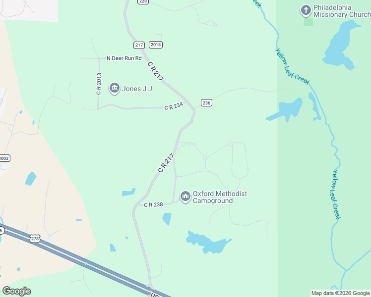 map of restaurants, bars, coffee shops, grocery stores, and more near 85 C R 217 in Oxford