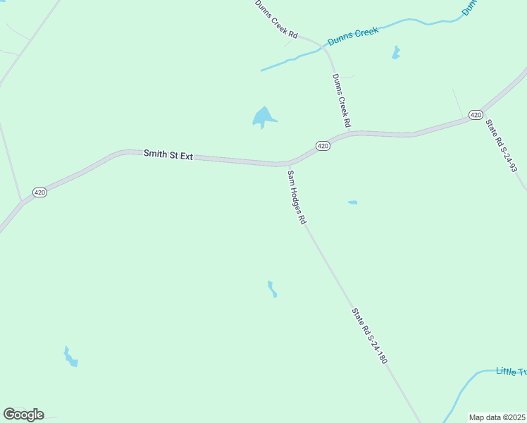 map of restaurants, bars, coffee shops, grocery stores, and more near 2817 Sam Hodges Road in Donalds