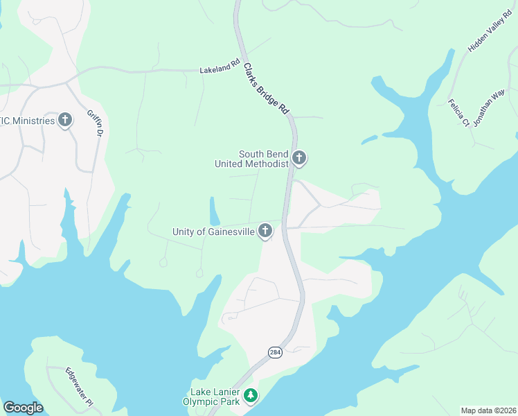 map of restaurants, bars, coffee shops, grocery stores, and more near 3414 Clarks Bridge Crossing in Gainesville