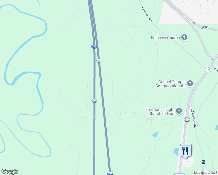 map of restaurants, bars, coffee shops, grocery stores, and more near 219 Woods Circle in Ball Ground