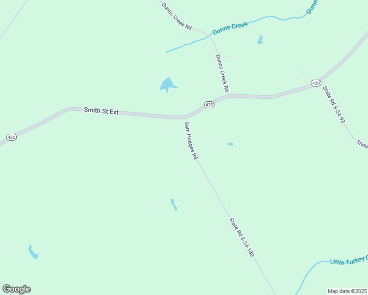 map of restaurants, bars, coffee shops, grocery stores, and more near 2817 Sam Hodges Road in Donalds