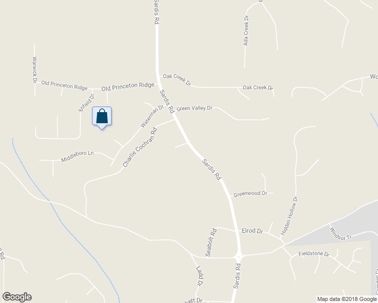 map of restaurants, bars, coffee shops, grocery stores, and more near 4223 Sardis Road in Gainesville