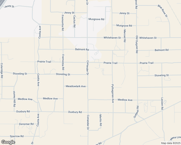 map of restaurants, bars, coffee shops, grocery stores, and more near 6233 Coriander Drive in Hesperia