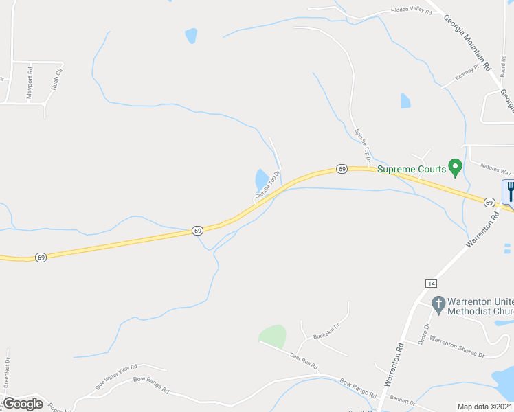 map of restaurants, bars, coffee shops, grocery stores, and more near 4894 Highway 69 in Guntersville