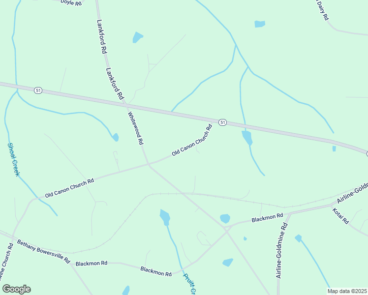 map of restaurants, bars, coffee shops, grocery stores, and more near 192 Old Canon Church Road in Bowersville