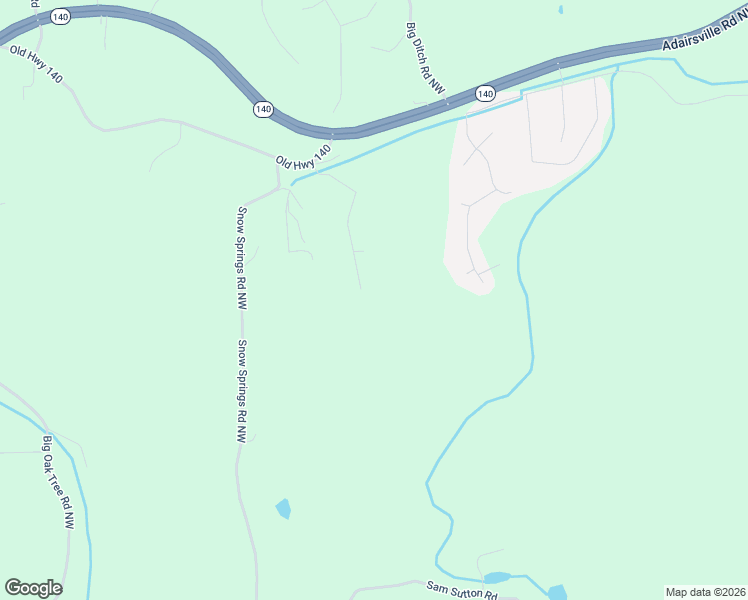 map of restaurants, bars, coffee shops, grocery stores, and more near 46 Wesley Road Northwest in Adairsville