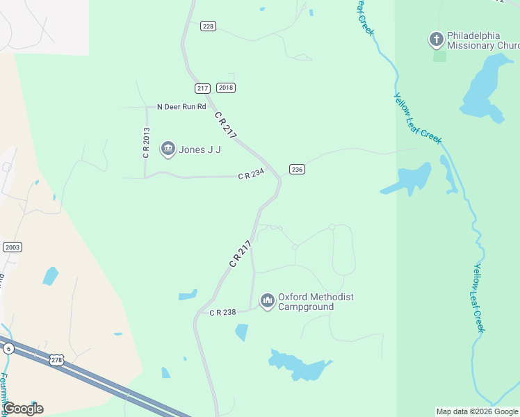 map of restaurants, bars, coffee shops, grocery stores, and more near 85 C R 217 in Oxford