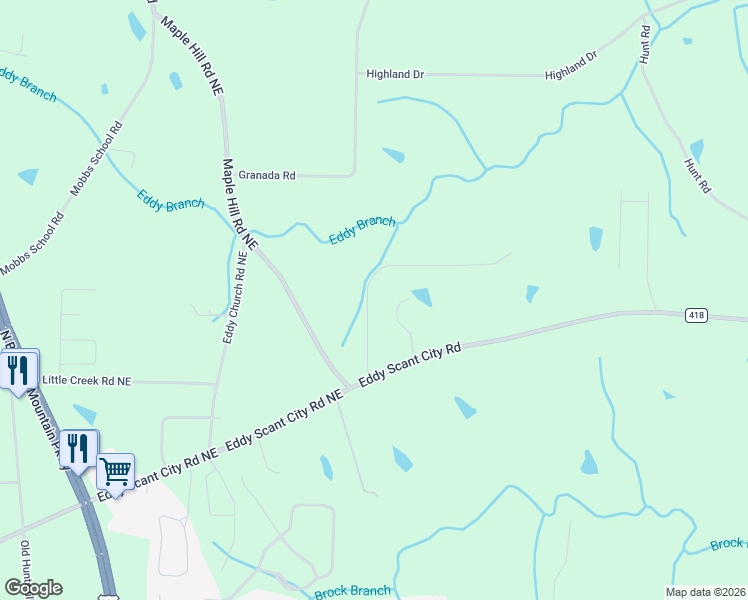 map of restaurants, bars, coffee shops, grocery stores, and more near 222 Lisa Lane in Arab
