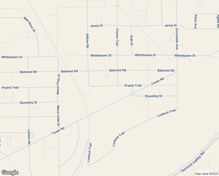 map of restaurants, bars, coffee shops, grocery stores, and more near 12853 Prairie Trail in Hesperia