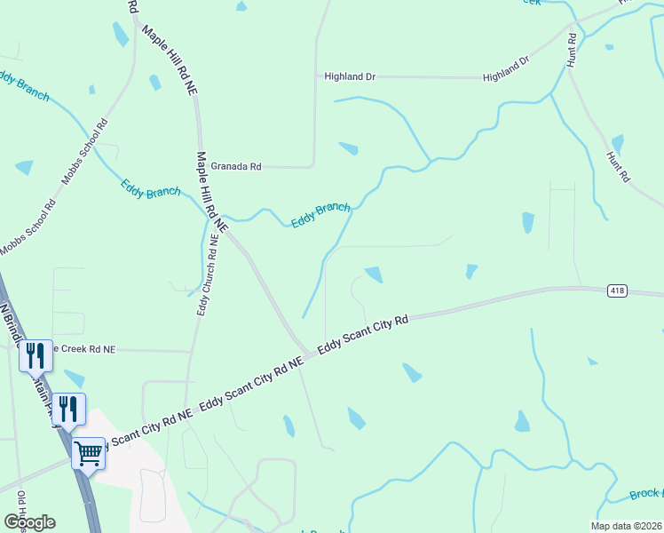map of restaurants, bars, coffee shops, grocery stores, and more near 222 Lisa Lane in Arab