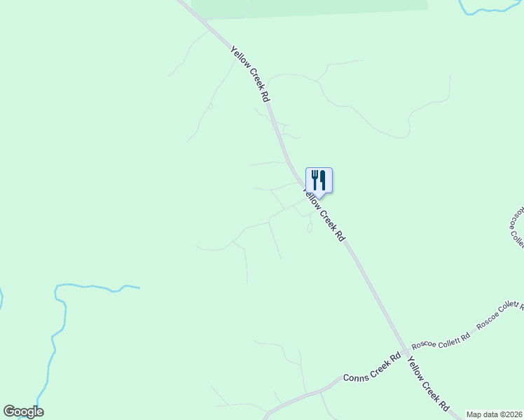 map of restaurants, bars, coffee shops, grocery stores, and more near 260 Yellow Creek Drive in Ball Ground