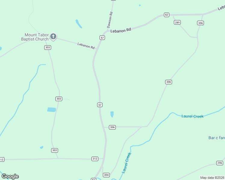 map of restaurants, bars, coffee shops, grocery stores, and more near 4596 County Road 57 in Dawson