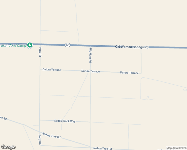 map of restaurants, bars, coffee shops, grocery stores, and more near Big Horn Road in San Bernardino County