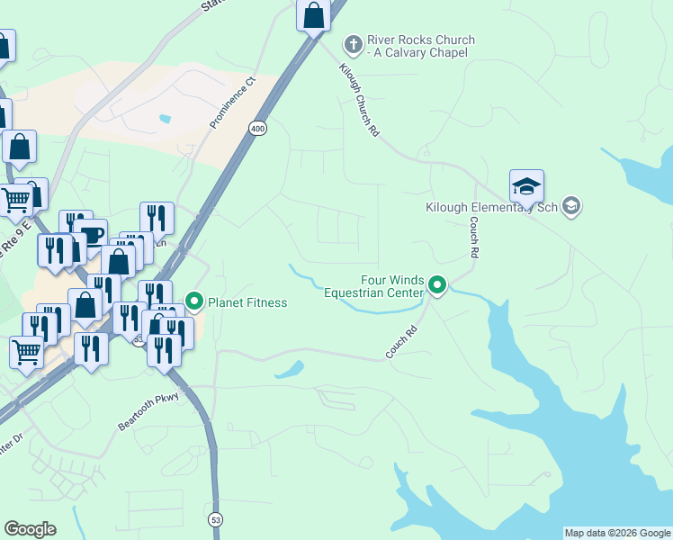 map of restaurants, bars, coffee shops, grocery stores, and more near in Dawsonville