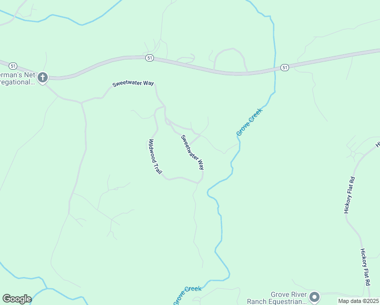 map of restaurants, bars, coffee shops, grocery stores, and more near Sweetwater Way in Banks County