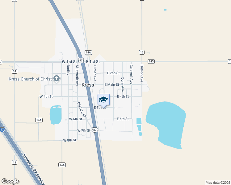 map of restaurants, bars, coffee shops, grocery stores, and more near Ripley Ave in Kress