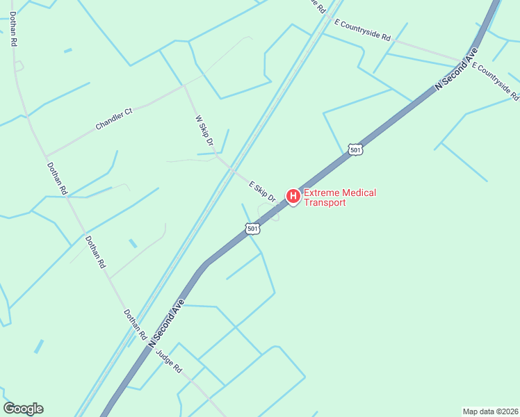 map of restaurants, bars, coffee shops, grocery stores, and more near 2611 U.S. 301 in Dillon