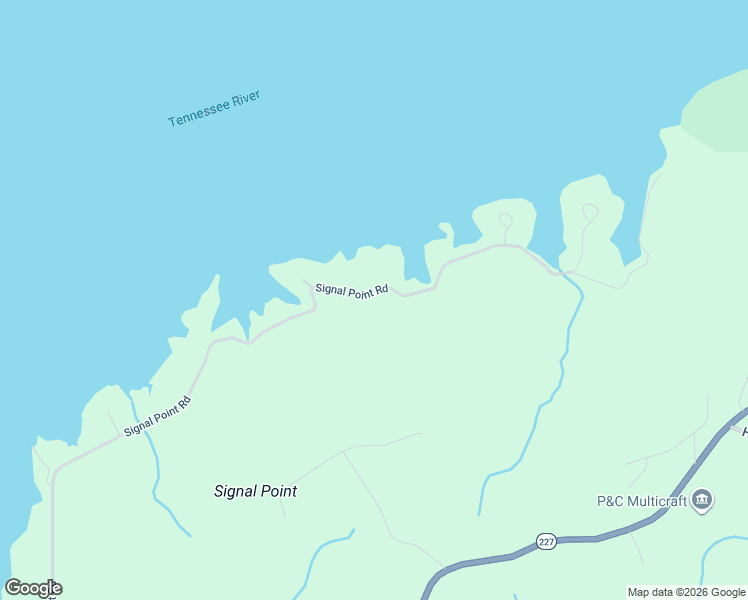 map of restaurants, bars, coffee shops, grocery stores, and more near 2046 Signal Point Road in Guntersville