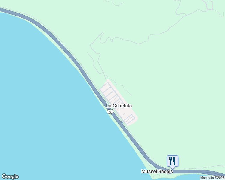 map of restaurants, bars, coffee shops, grocery stores, and more near 7099 North Sunland Avenue in Ventura